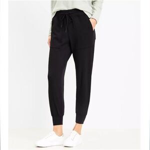 LOU & GREY Luvstretch Black Joggers Drawstring Pant Relaxed Womens Medium Lounge
